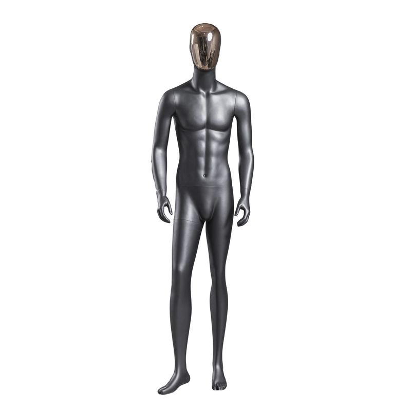 Estar de pie Negro Matte Muñeco masculino de cuerpo completo para la promoción de marketing